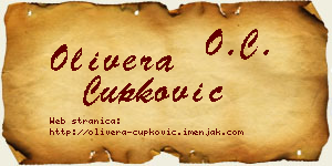 Olivera Čupković vizit kartica